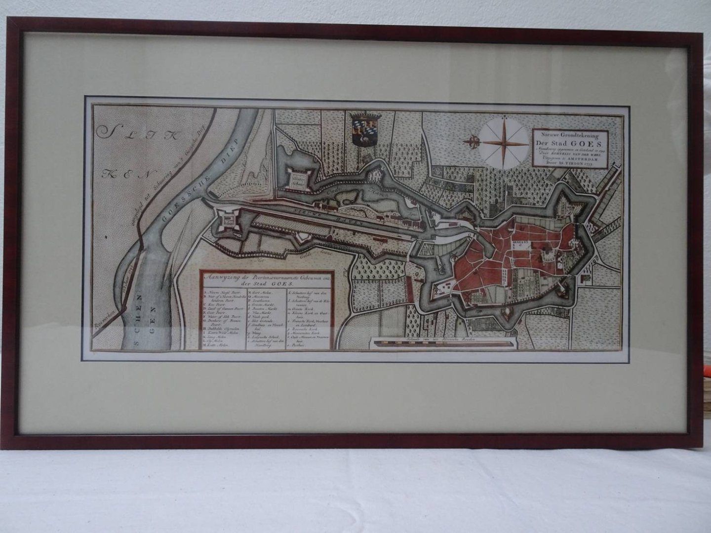 Goes. Stadsplattegrond.. - Nieuwe Grondtekening Der Stad Goes.