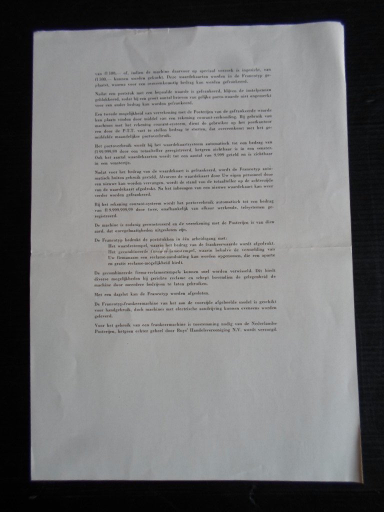 Folder - Francotyp-Frankeermachine