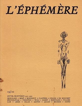 L’ÉPHÉMÈRE - L’Éphémère, nr. 16, 17, 18 en 19/20.
