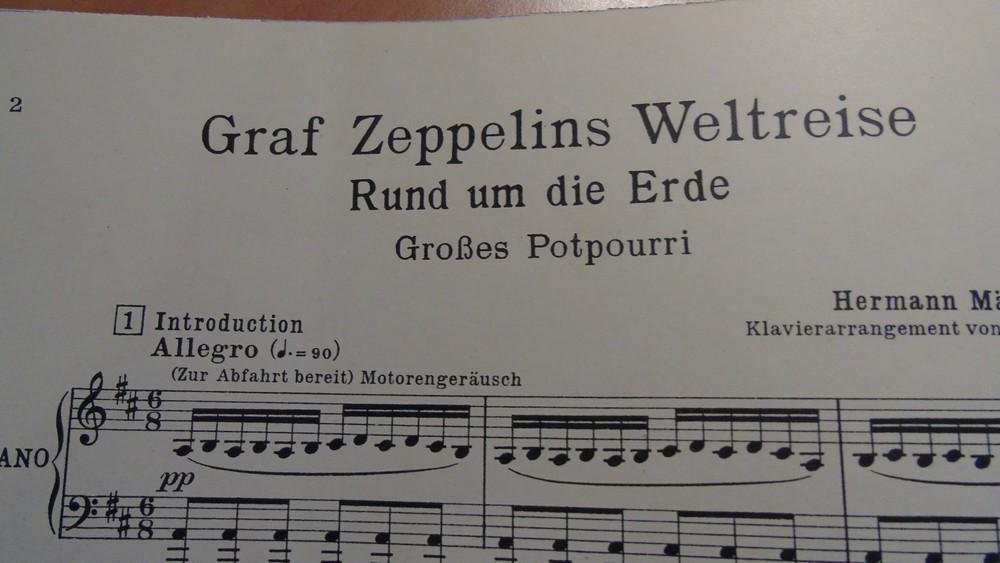 Männecke, Hermann - Graf Zeppelins Weltreise rund um die Erde. Grosses Potpourri. (noten, bladmuziek)