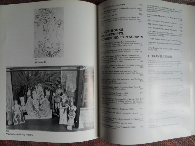 Sullivan, John (arranged by). - G.K. Chesterton 1874 - 1974. - An Exhibition of Books, Manuscripts, Drawings and other Material relating to G.K. Chesterton.