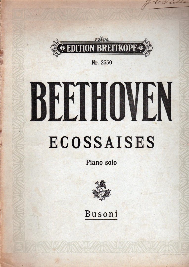Beethoven Ludwig van - Ecossaisas  Piano solo