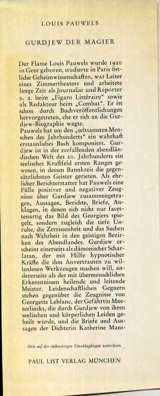 Pauwels, Louis - Gurdjew Der Magier.