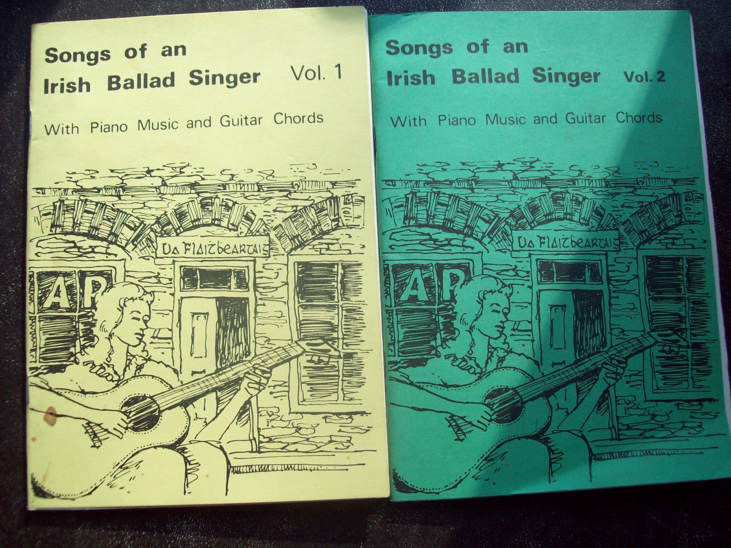 Div. - "Songs of an Irish Ballad Singer"  With piano music and guitar Chords