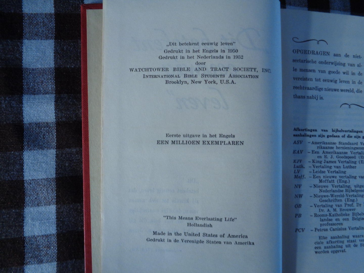 watchtower bible association - dit betekent eeuwig leven