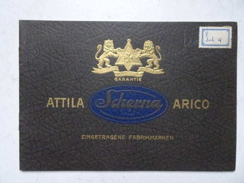 N.n.. - Attila Scherna Arico. Spezialfabrik für Haar-, Bart- und Bibikopfschermaschinen. Speciality manufacturers of hairclippers, beardclippers, shingling and bobbing clippers. Illustrated trade catalogue.