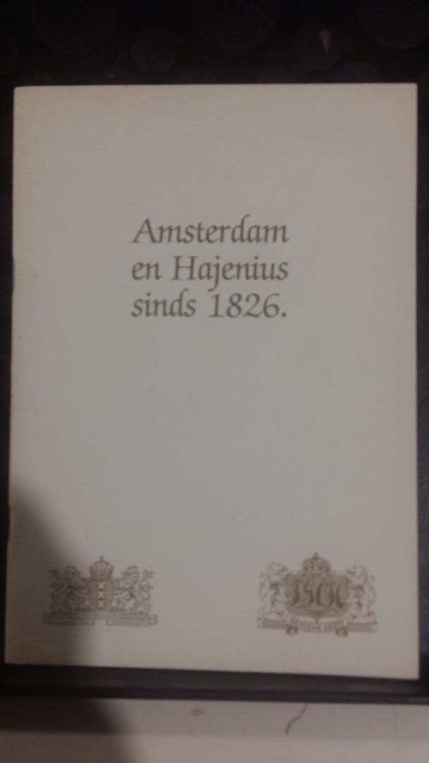 Emeis, M.G. en Misdom, J. - Amsterdam en Hajenius sinds 1826.