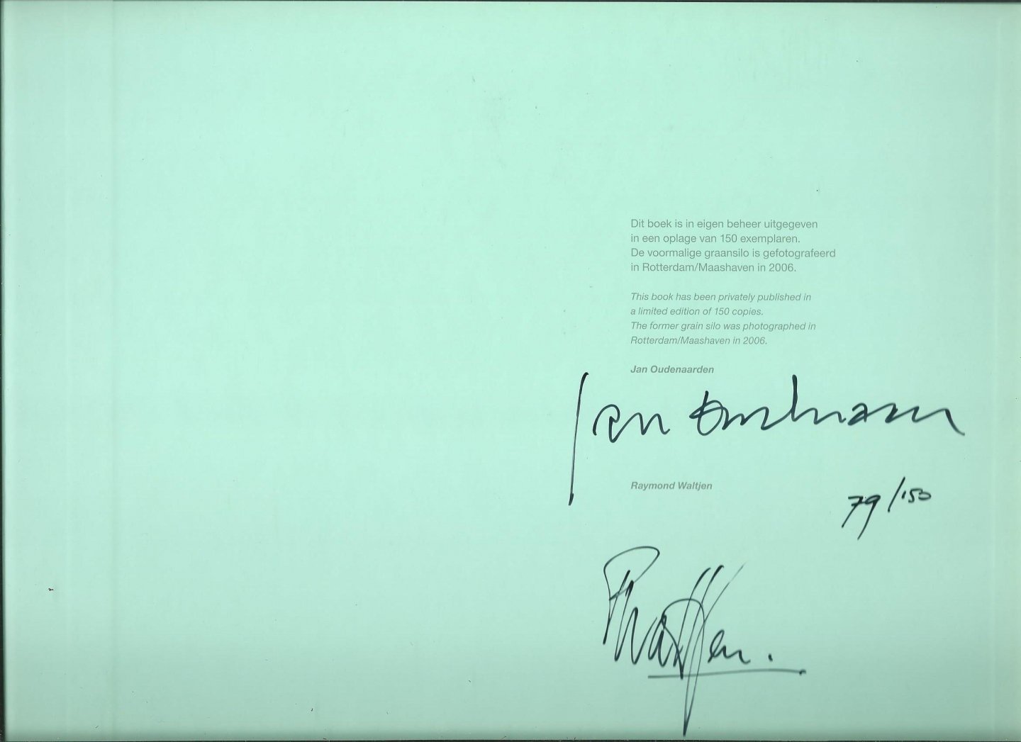 Raymond Waltjen (foto), Jan Oudenaarden (gedicht) - Maashaven.