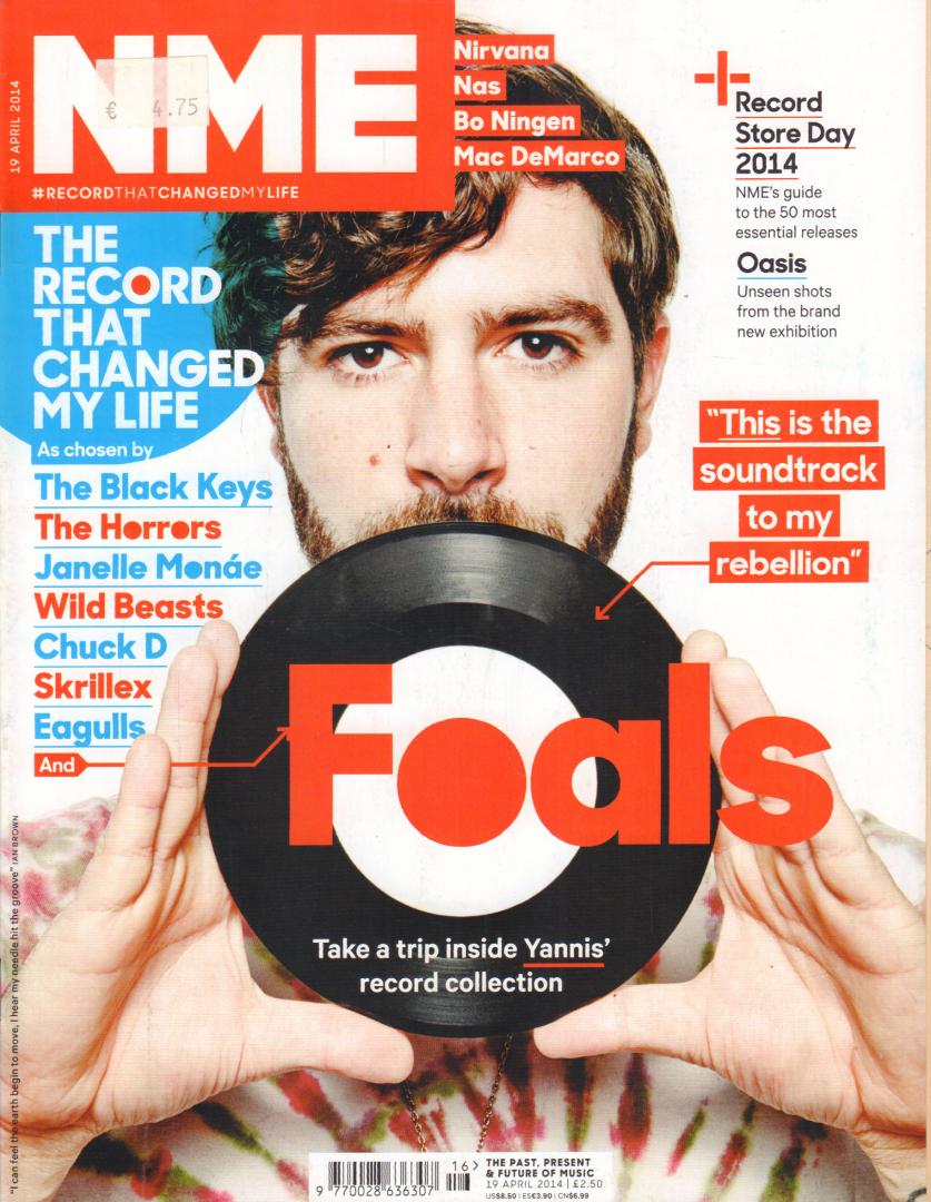 Various - NEW MUSICAL EXPRESS 2014 # 16, BRITISH MUSIC MAGAZINE met o.a. FOALS (COVER + 4 p.), DANNY BROWN (2 p.), THE RECORD THAT CHANGED MY LIFE SPECIAL, goede staat