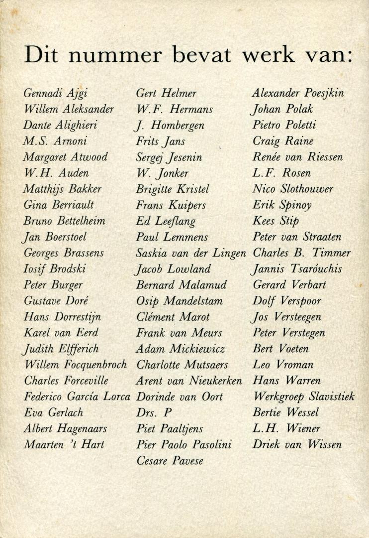 Verschillende (zie lijst alle auteurs bij afbeeldingen) - Twee ronde zomer 1985 / Tijdschrift voor literatuur