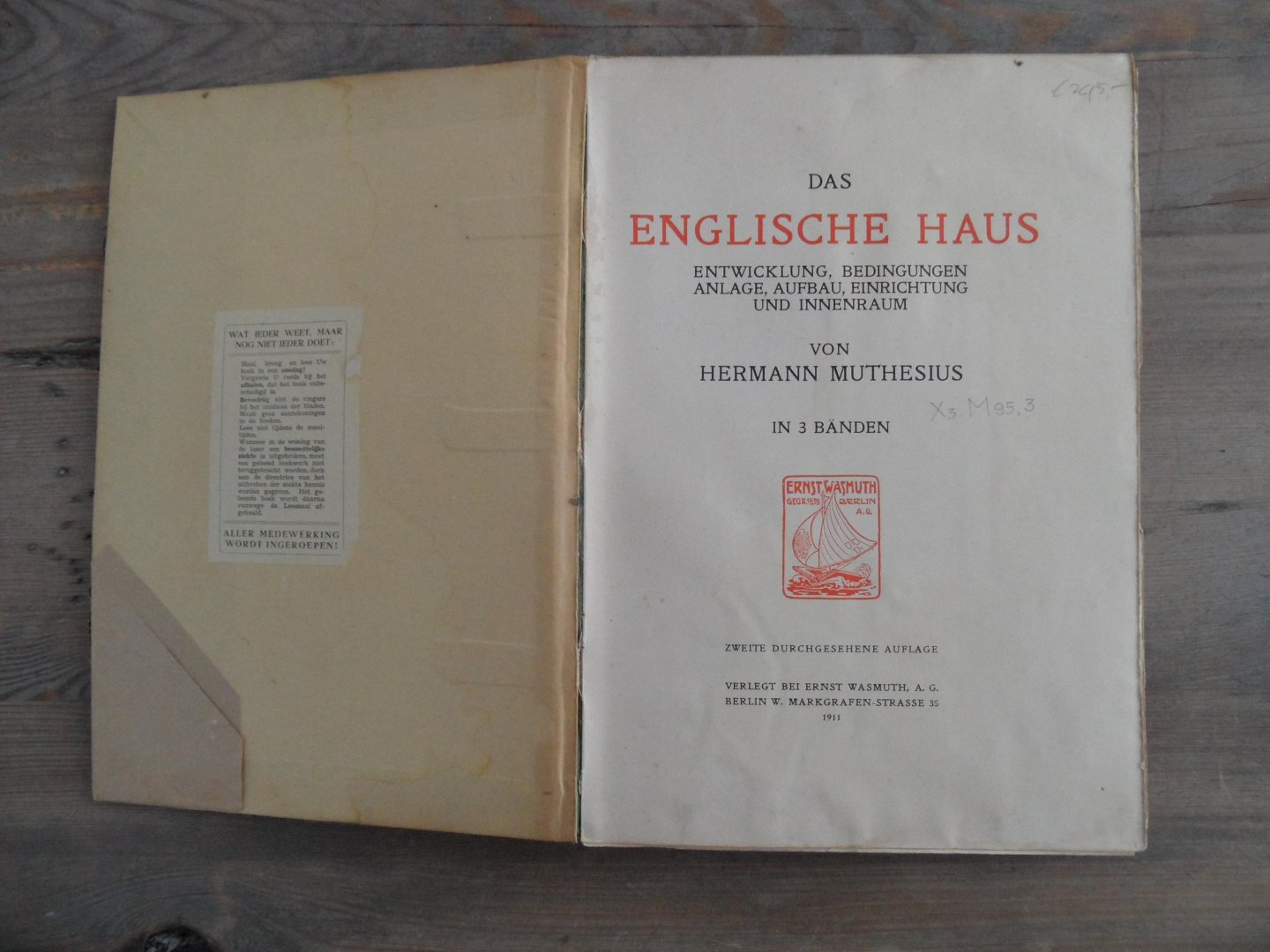 Muthesius, Hermann - Das englische Haus - Band III: Der Innenraum des englischen Hauses