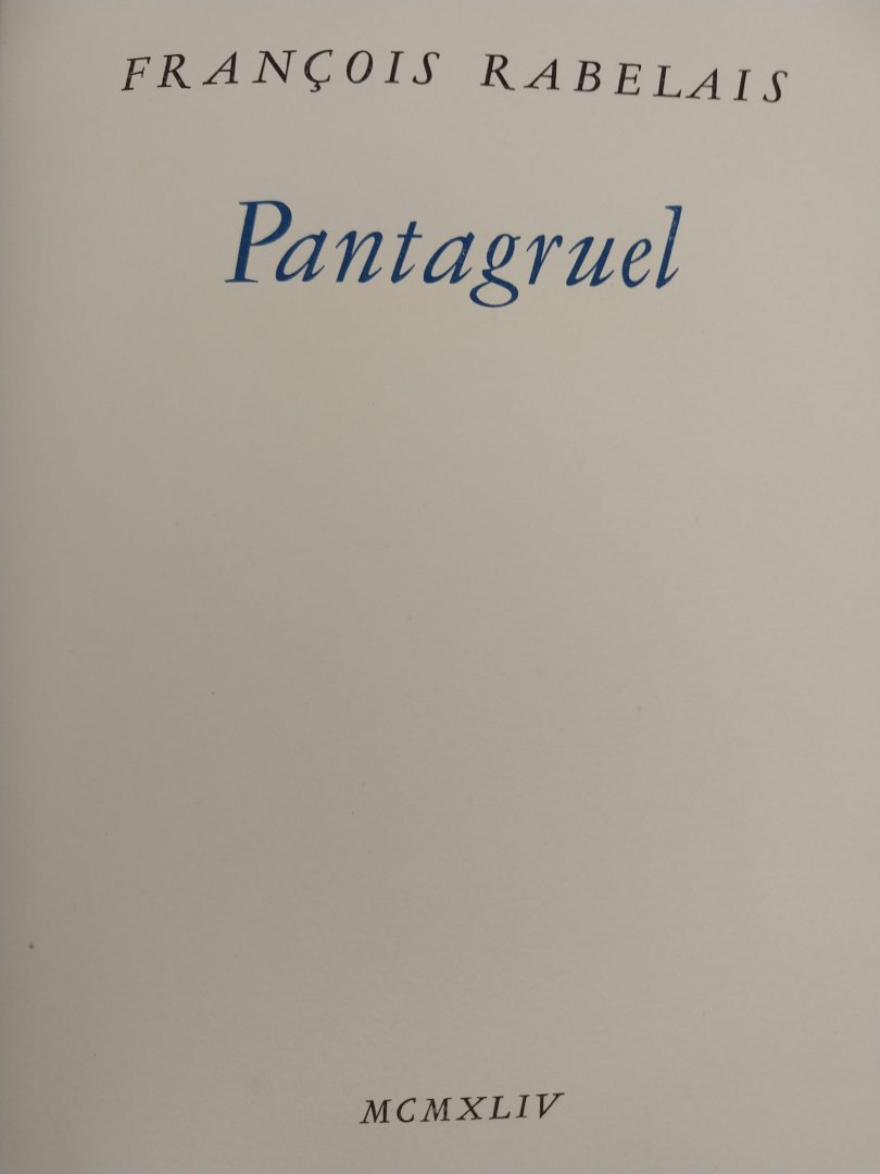 Rabelais, Francois - Pantagruel