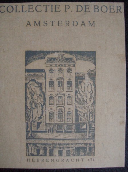 Boer, P de - Collectie. -  P.de Boer. - Amsterdam-catalogus no.2