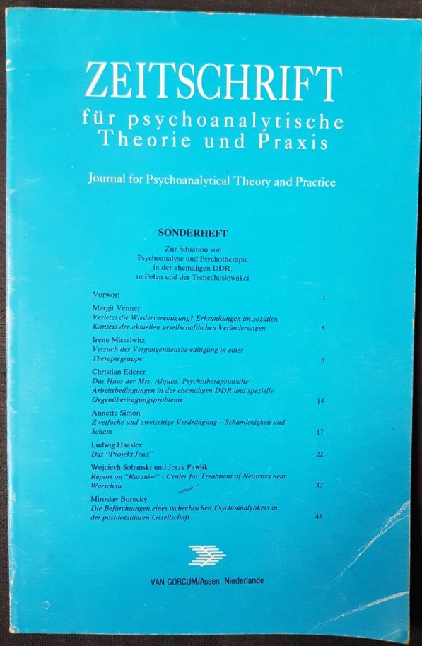 Raguse, Betty (red.) - Zeitschrift für psychoanalytische Theorie und Praxis (2x)