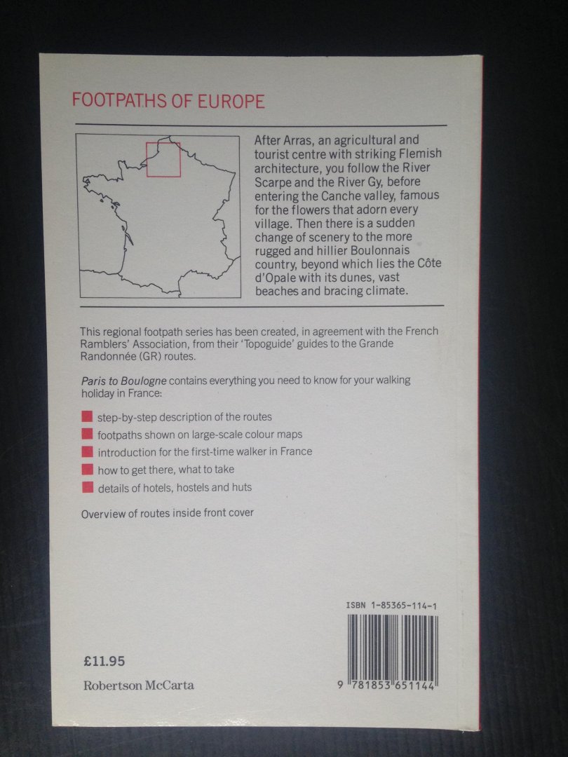  - Paris to Bologne, A guide to 880 kilometres of foothpaths