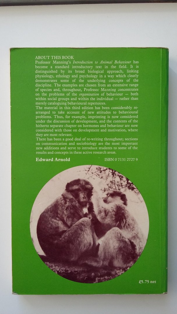 Manning, Aubrey - An Introduction to Animal Behaviour