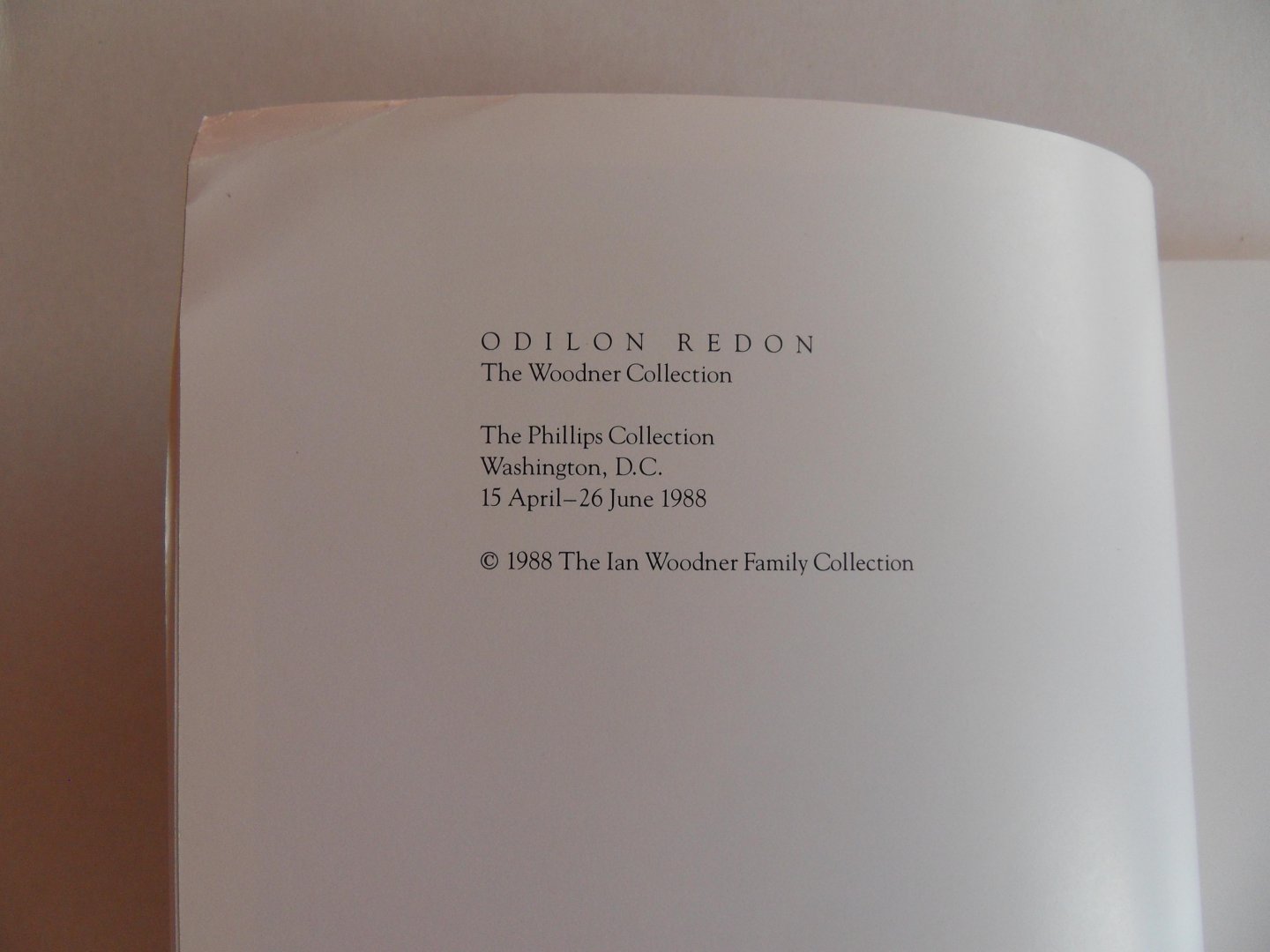 Gowing, Lawrence (introduction). - Odilon Redon. - The Woodner Collection.