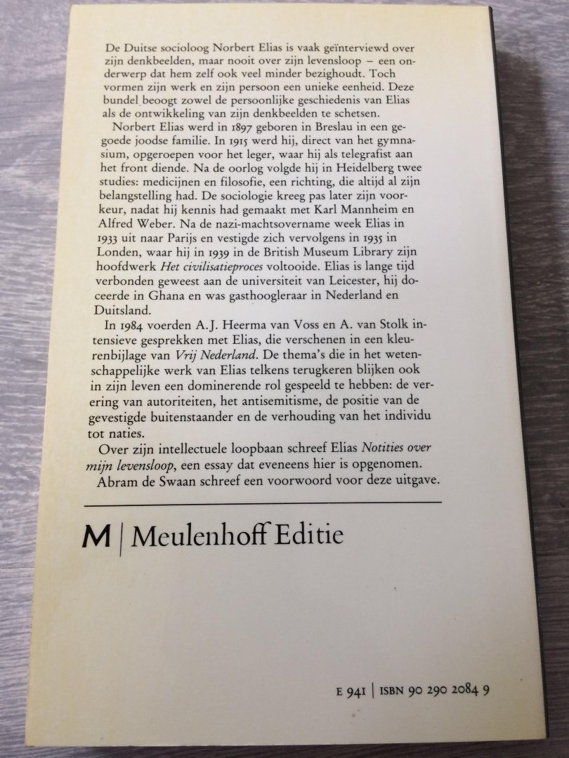 Elias - Geschiedenis van norbert elias / druk 1