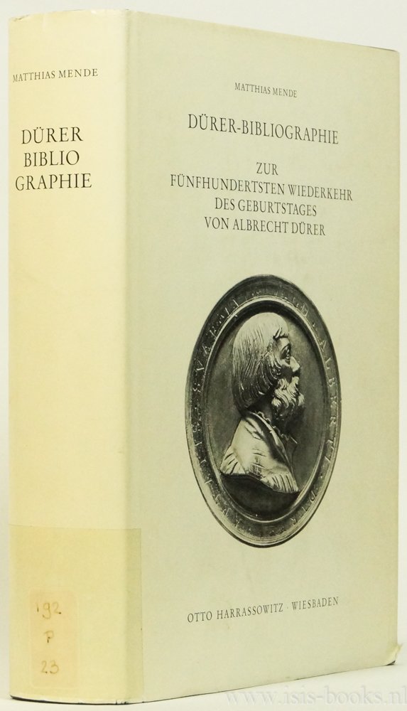 DÜRER, A. , MENDE, M. - Dürer-Bibliographie.
