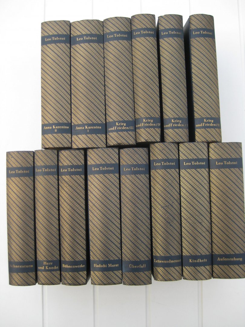 Tolstoi, Leo - Gesamtausgabe des dichterischen Werkes. In 14 boekdelen.