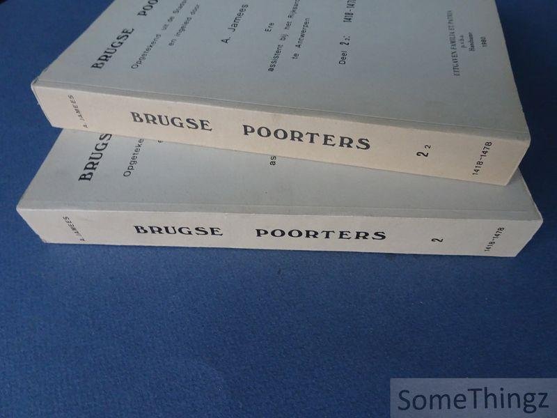Jamees, Alfred [edit.] - Brugse poorters. Opgetekend uit de Stadsrekeningen en ingeleid door A. Jamees. Deel 2 en 2.2: 1418-1478.