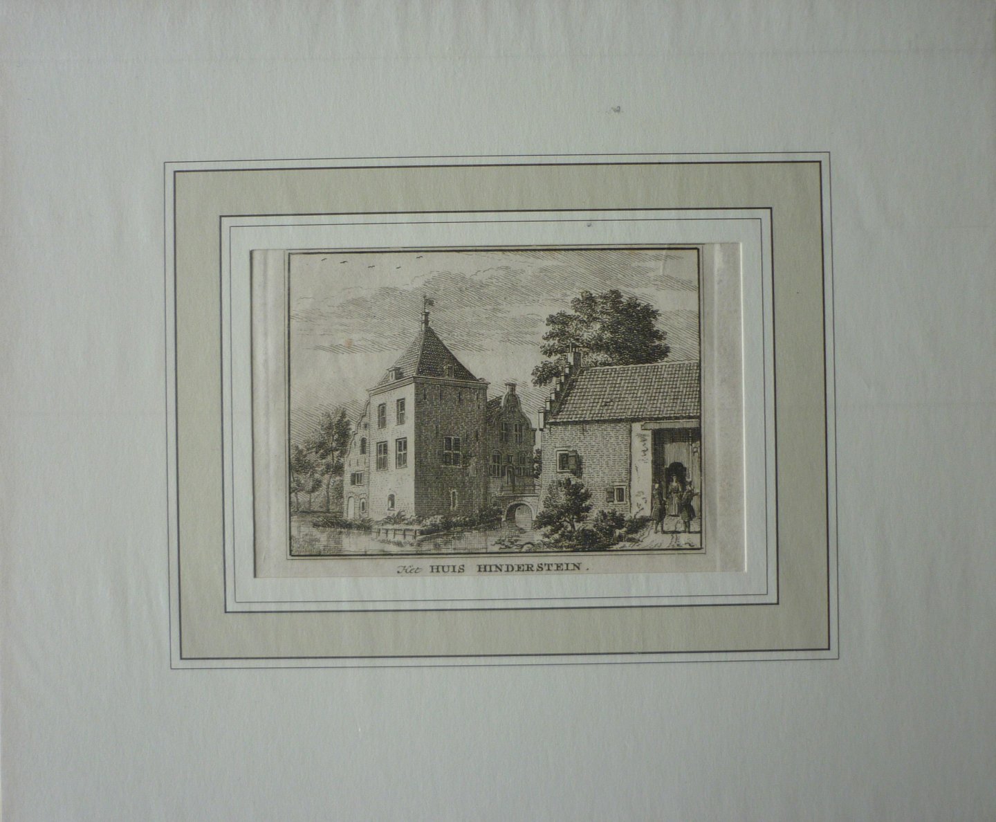 Spilman, Hendrik - Het Huis Hinderstein. Originele kopergravure