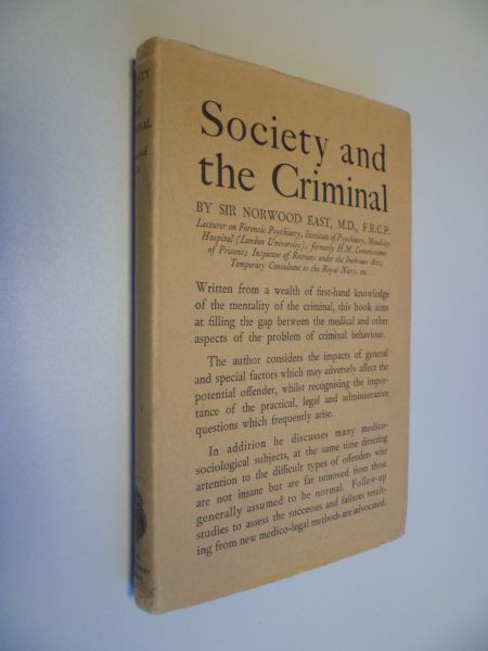 East, sir Norwood - Society and the Criminal