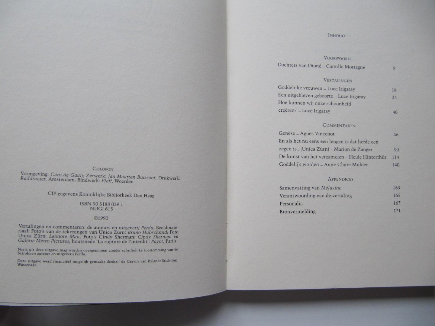 drie teksten van Luce Irigaray vertaald en becommentarieerd door Agnes Vincent e.a. - Renaissance / druk 1