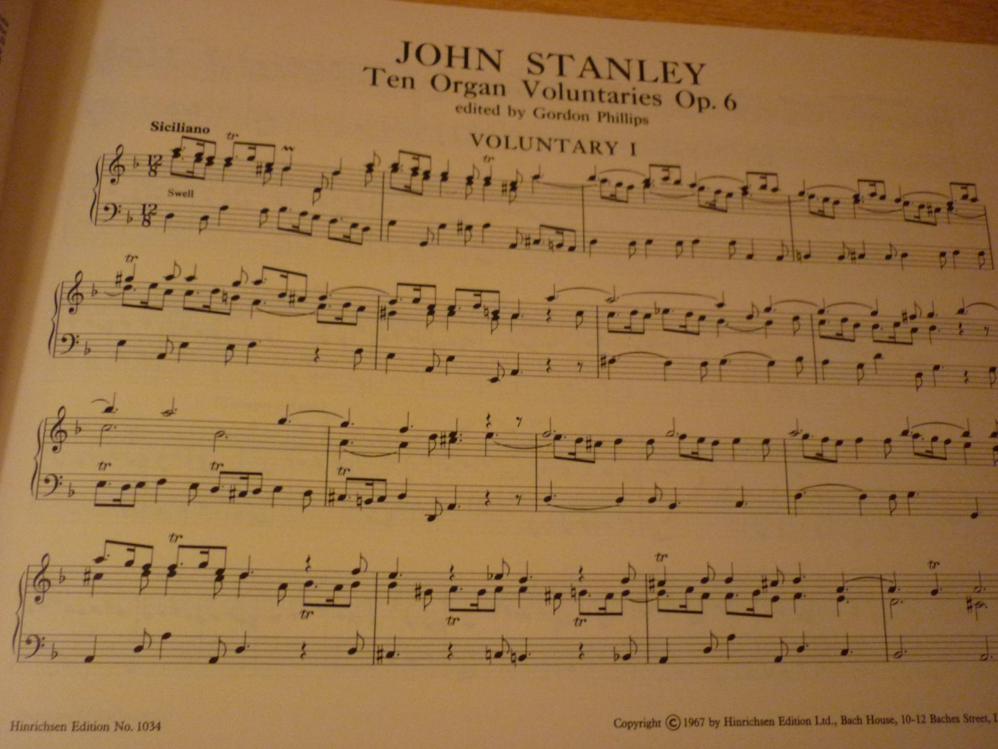 Stanley; John (1713 - 1786) - 10 Organ Voluntaries Op.6 (Tallis to Wesley; No. 28); Volume II: Ten Voluntaries Op. 6