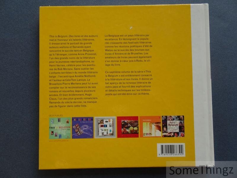 Majke Jongen (red.). - This is Belgium. Des livres et des auteurs. (Avec feuillet de timbres orig.)