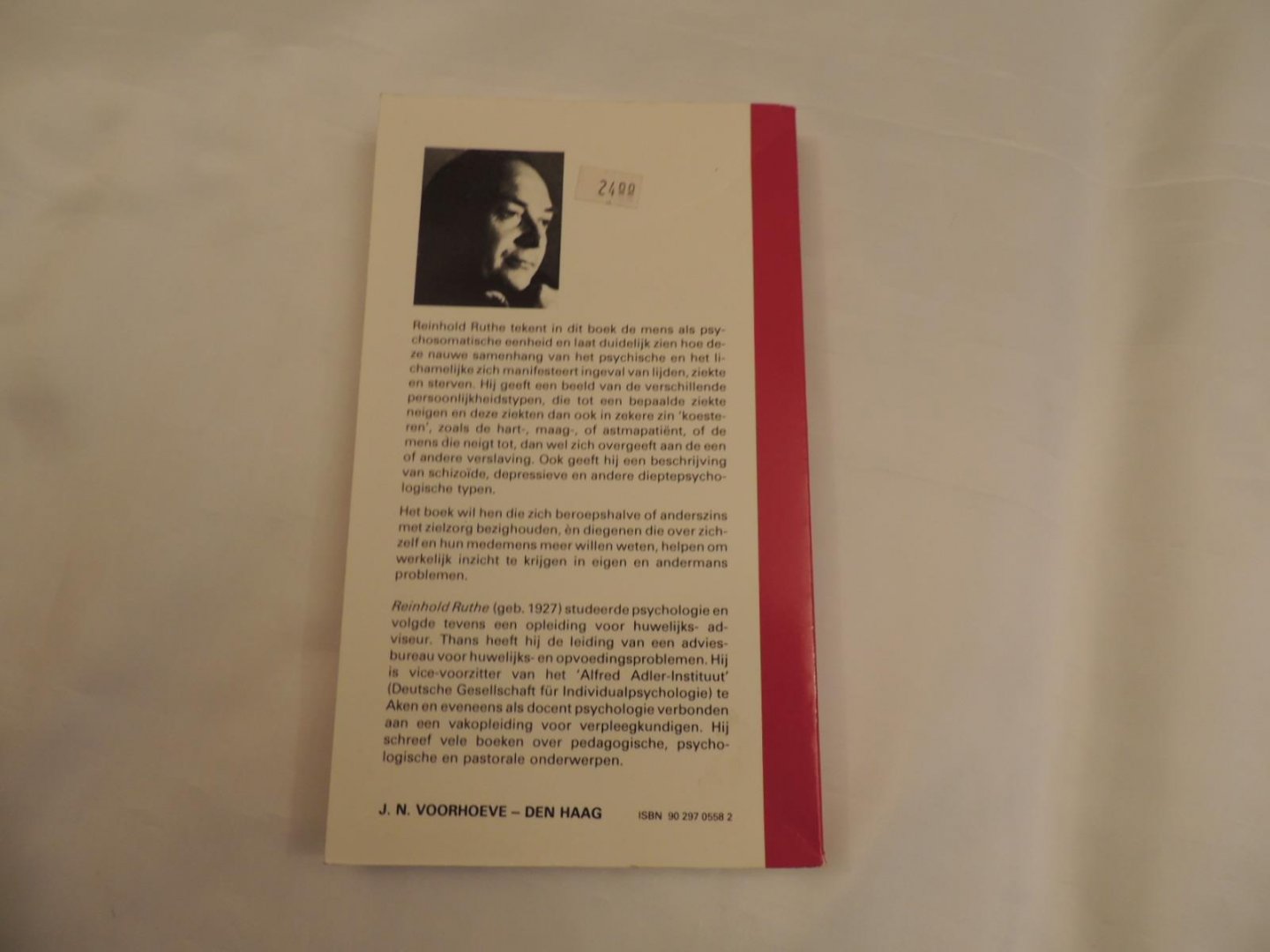 Ruthe, Reinhold - Is ziekte een noodlot  Psychosoamtische problemen in de pastorale zorg - uit de Serie Pastorale Handreiking Nr.17