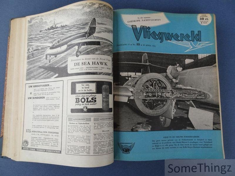 F.F. Habnit (hoofdred.), J. de Groot (techn. red.), J.A. Ages (alg. red.). - Vliegwereld. Het enige vaktechnische weekblad voor de luchtvaart in Nederland. [1951: jaargang 17: compleet).