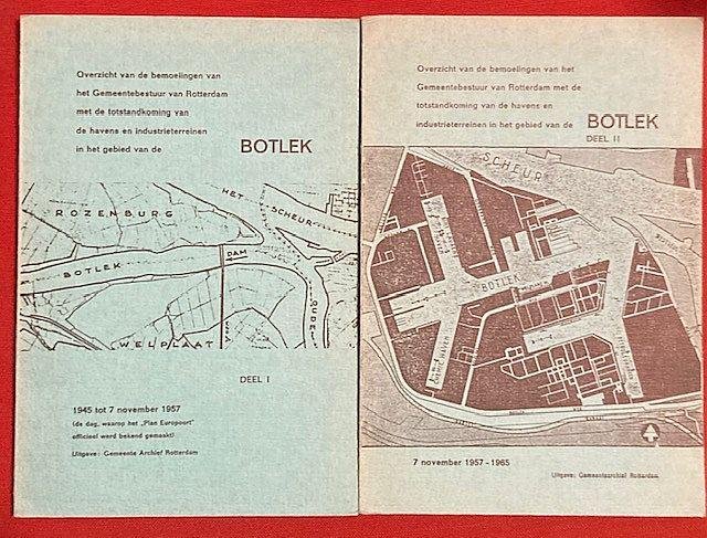 Lucas, P. (s) - Overzicht van de bemoeiingen van het Gemeentebestuur van Rotterdam met de totstandkoming van de havens en industrieterreinen in het gebied van de Botlek. Deel I (1945 tot 7 november 1957) en II (7 november 1957-1965)