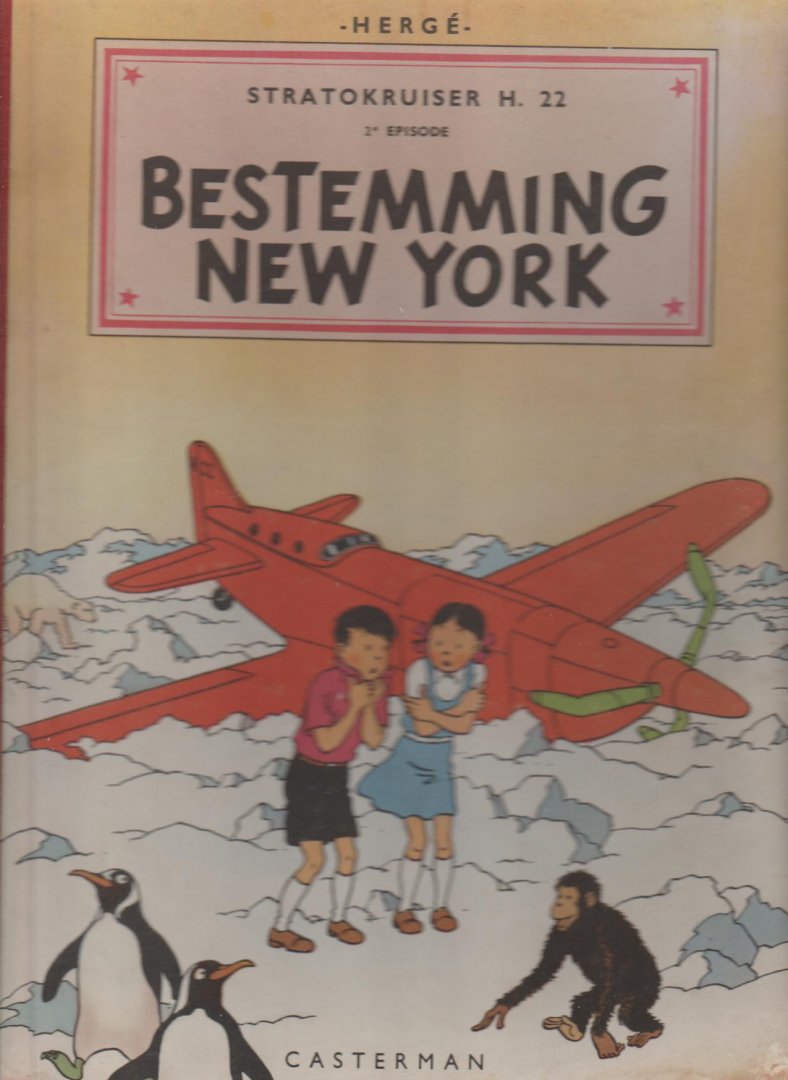 Hergé - Jo Suus en Jokko harde kaft bestemming New York