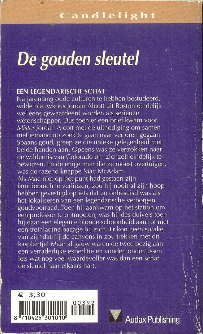 Collins Laurel Vertaling Tiesje Bonnet - De Gouden Sleutel  Candlelight Historische roman  392