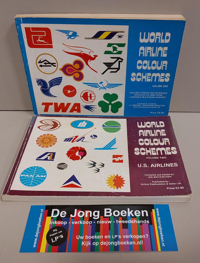Tomkins, Brian - Mackintosh, Ian - World Airline Colour Schemes Vol.1 World Airline Colour Schemes  Vol. 2: U.S. Airlines