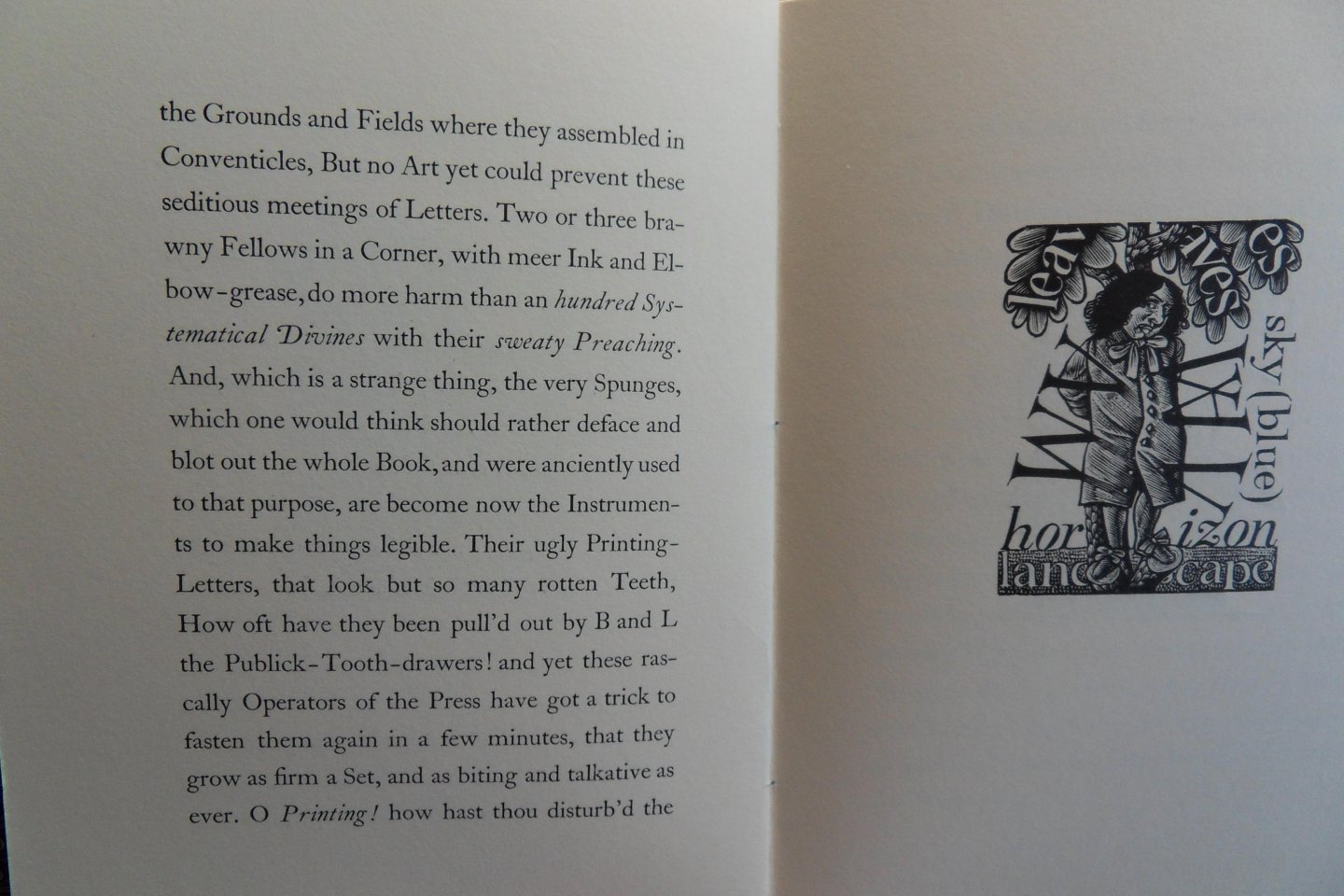 Marvell, Andrew. - The Press that villainous Engine. [ Beperkte oplage van 250 exemplaren ].