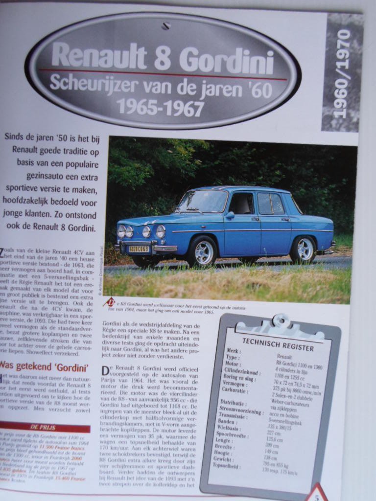 magazine - De eeuw van de automobiel aflevering 4, Renault 8 Cordini