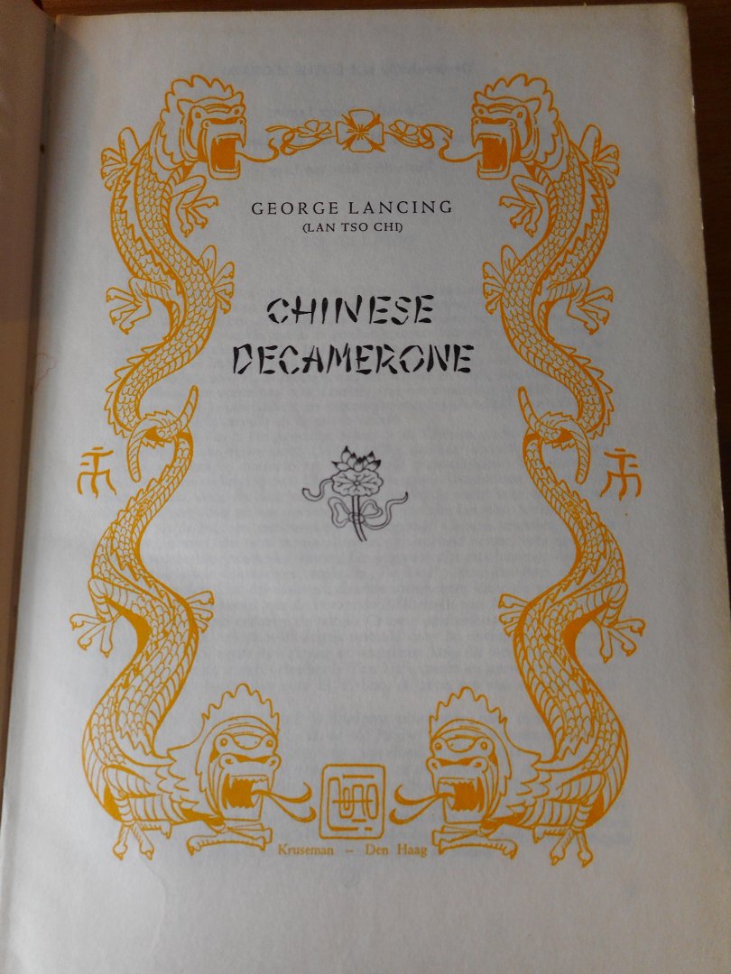 Lancing, George (Lan Tso Chi) - Chinese Decamerone