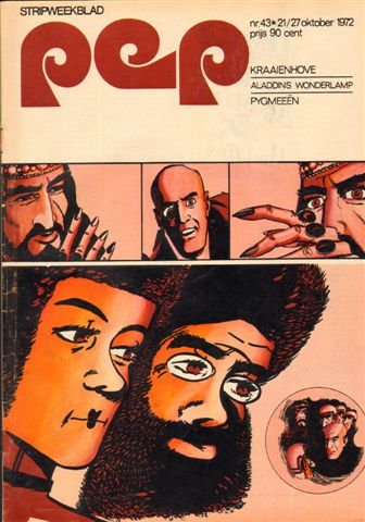 Diverse auteurs - PEP 1972 nr. 43, stripweekblad, 21/27 oktober met o.a.  DIVERSE STRIPS (ASTERIX/LUC ORIENT/RAVIAN/ LUCKY LUKE)/ GIACOMO AGOSTINI (MOTORSPORT, 2 p./  KRAAIENHOVE ( COVER TEKENING)  , goede staat
