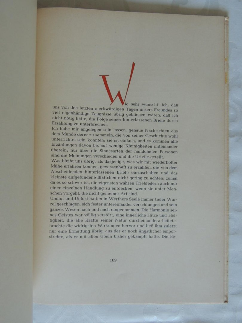 Goethe, J.W. Holzschnitte von V.K. Jonyas - Die Leiden des Jungen Werthers. Holzschnitte von V.K. Jonyas