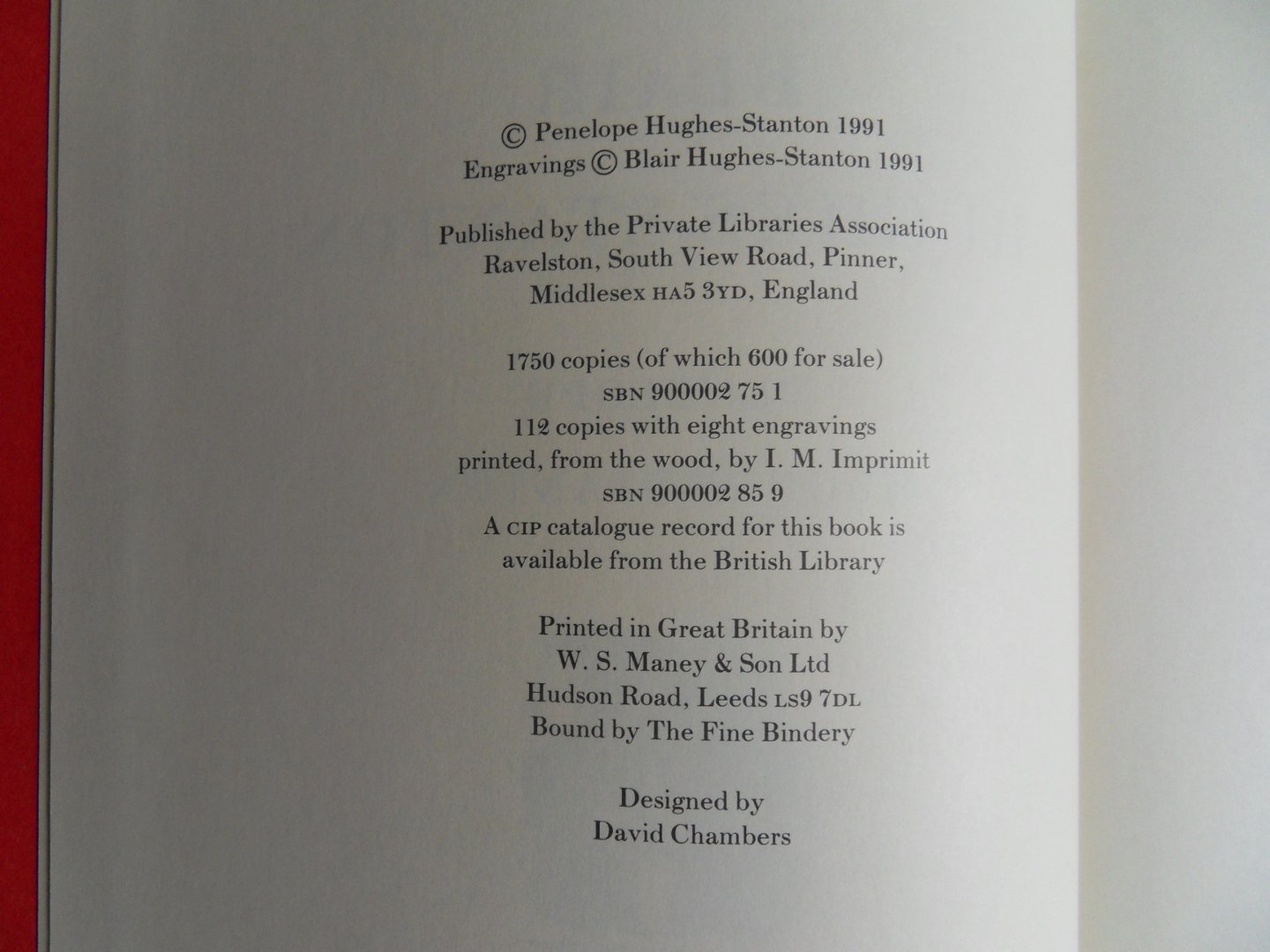 Hughes-Stanton, Penelope. - The Wood-Engravings of Blair Hughes-Stanton. [ Beperkte oplage van 1750 ex., waarvan slechts 600 voor de verkoop beschikbaar kwamen ].