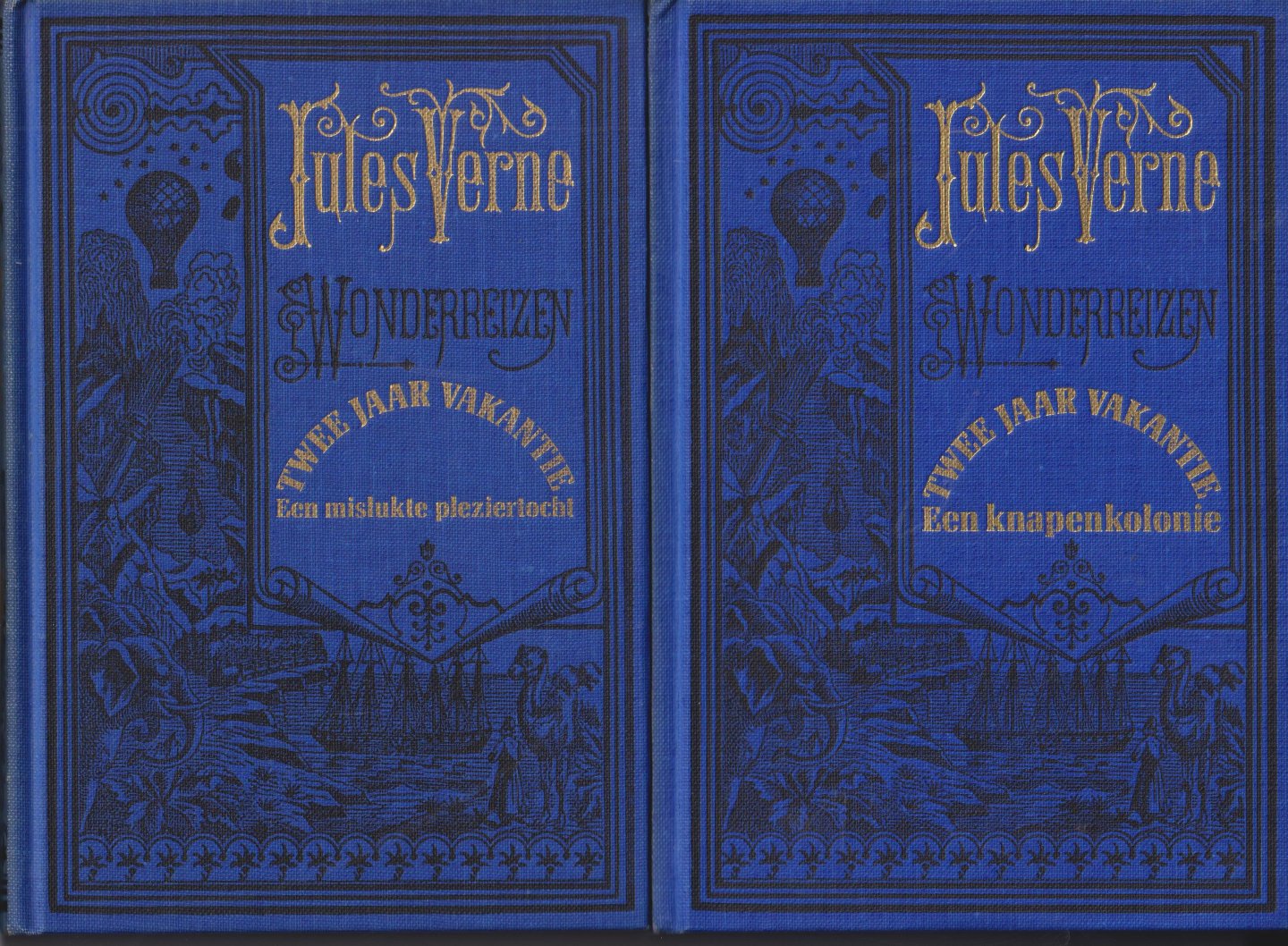 Verne (Nantes, 8 februari 1828 - Amiens, 24 maart 1905), Jules - Twee jaar vakantie - 1 Een mislukte pleziertocht 2 Een knapenkolonie  - Onverkorte uitgave met de originele gravures.