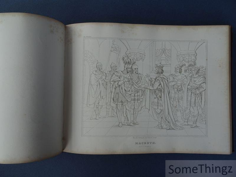 Retzsch, Moritz (ills.) /  C. A. Boettiger, Carl Borromaeus von Miltitz and Hermann Ulrici (text). - Outlines to Shakespeare's Dramatic Works. - Gallerie zu Shakspear's dramatischen Werken. In Umrissen erfunden und gestochen von Moritz Retzsch. Complete in one Volume. [German and English text.]