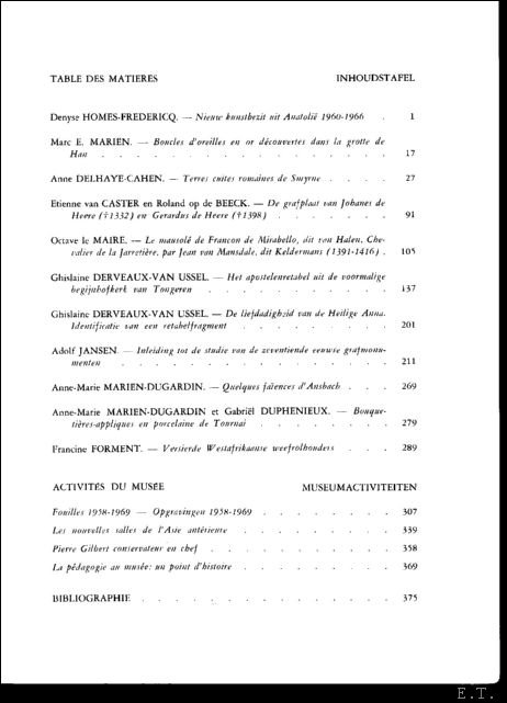 Collectif - BULLETIN VAN DE KONINKLIJKE COMMISSIE VOOR MONUMENTEN EN LANDSCHAPPEN/ BULLETIN DE LA COMMISSION ROYALE DES MONUMENTS ET DES SITES. 40-42 ANNEES JRG