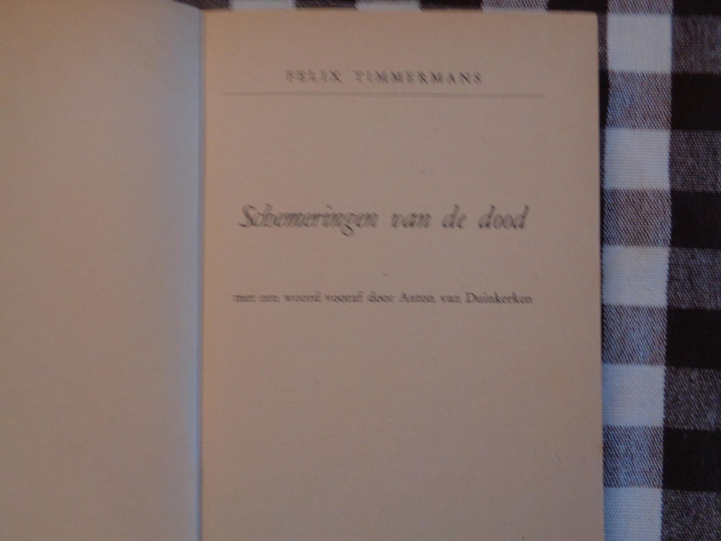 felix timmermans - schemeringen van de dood