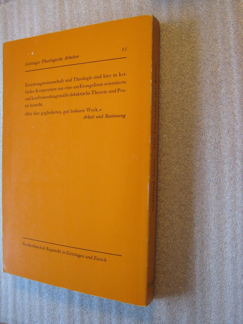 Adam, Gottfried - Der Unterricht der Kirche