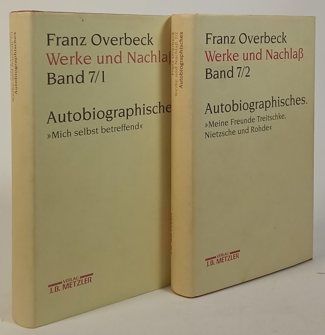 OVERBECK, F. - Autobiographisches. Complete in 2 volumes.