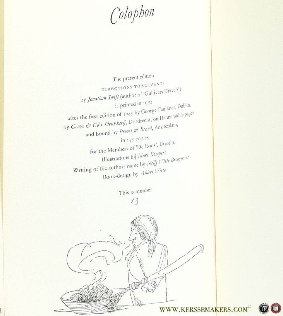 Swift, Jonathan. - Directions to servants.