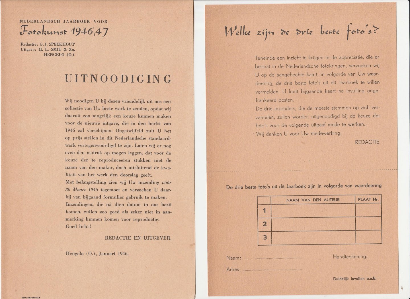 Speekhout, G.J. - Nederlandsch Jaarboek voor fotokunst 1944/46
